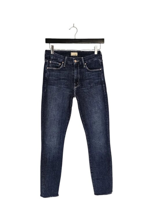 MOTHER Denim - MOTHER Looker Ankle Fray Mid Rise Skinny Girl Crush Blue Jeans 26 Preowned